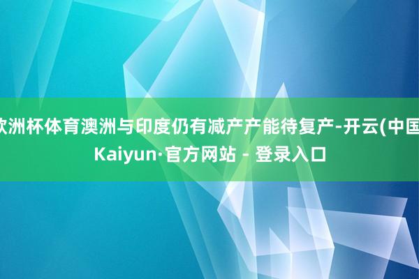 欧洲杯体育澳洲与印度仍有减产产能待复产-开云(中国)Kaiyun·官方网站 - 登录入口