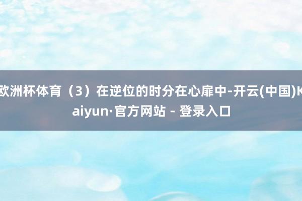 欧洲杯体育(3)在逆位的时分在心扉中-开云(中国)Kaiyun·官方网站 - 登录入口