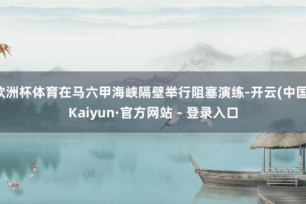 欧洲杯体育在马六甲海峡隔壁举行阻塞演练-开云(中国)Kaiyun·官方网站 - 登录入口